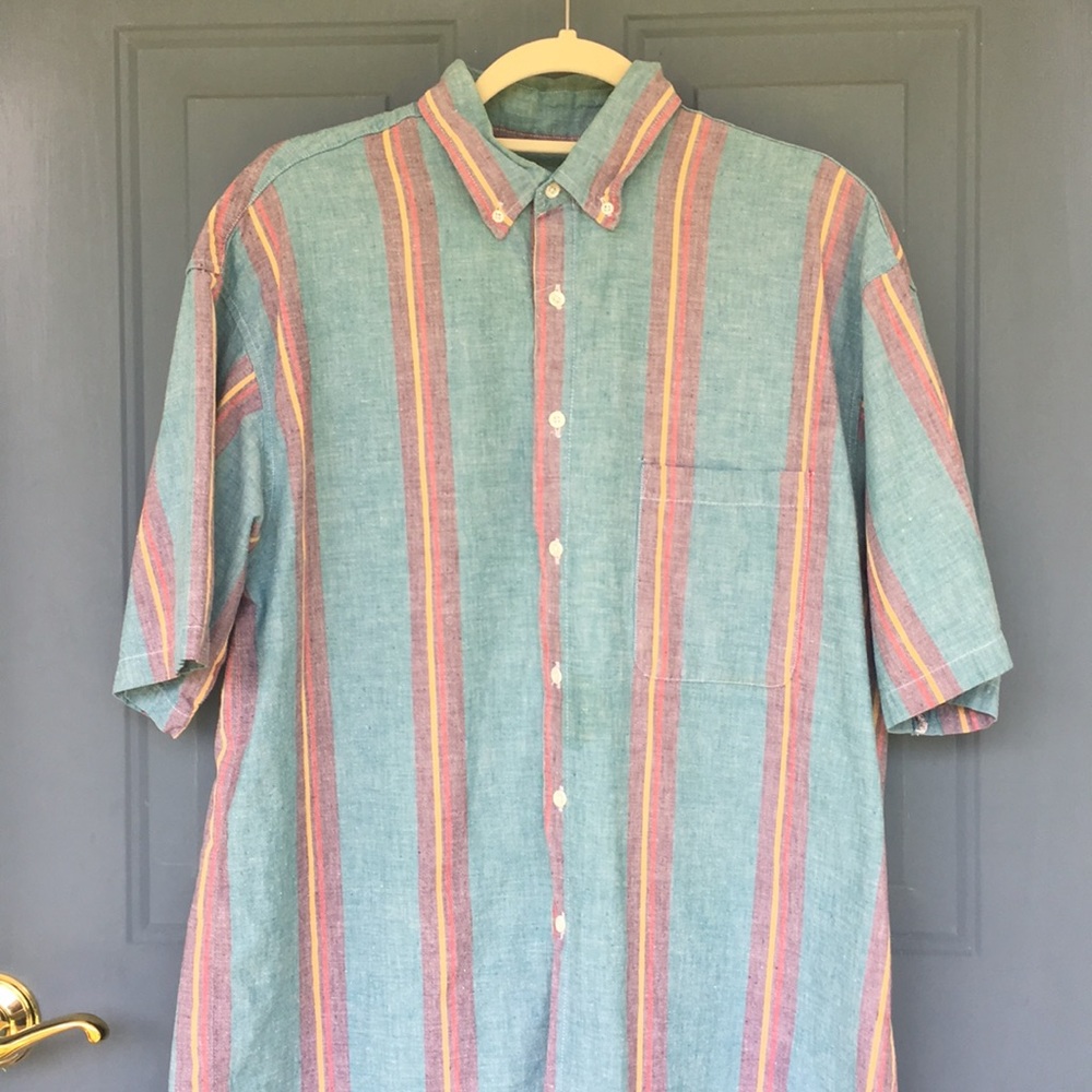 90s Striped Button-up Shirt (Eddie Bauer)